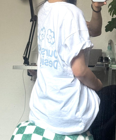 Flower Symbol Logo Oversized T-Shirt