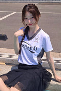 Sporty Contrast Piping T-Shirt