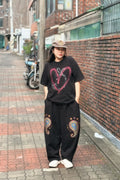 PAISLEY EMB. H-T SWEAT PANTS - Styling
