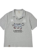 MU-WI PIN-KNIT 1/2 COLLAR-TEE - Gray