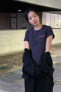 Flower Symbol Logo Cropped T-Shirt