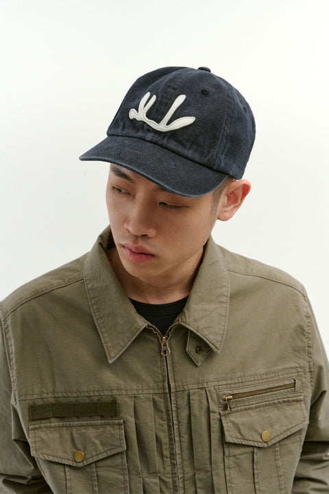 CHOWOO Vintage Washed Downfall Cap - Black
