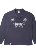 MU-WI PIN-KNIT COLLAR-TEE - Charcoal