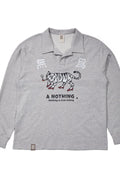 MU-WI PIN-KNIT COLLAR-TEE - Gray