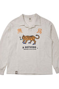 MU-WI PIN-KNIT COLLAR-TEE - Oatmeal