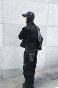 Star Check Contrast Stud Cargo Pants