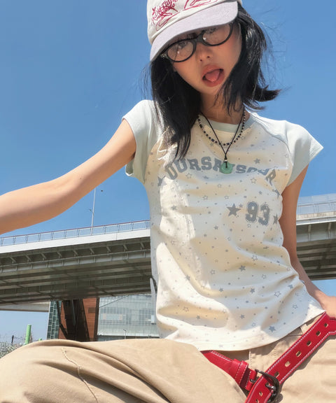 93 Star Vintage Raglan T-Shirt