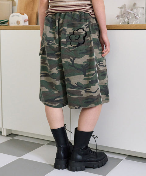 Camo Piping Bermuda Shorts