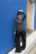 Star Check Contrast Stud Cargo Pants