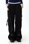 Star Check Contrast Stud Cargo Pants