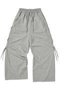 Eyelet Drawstring Wide Pants