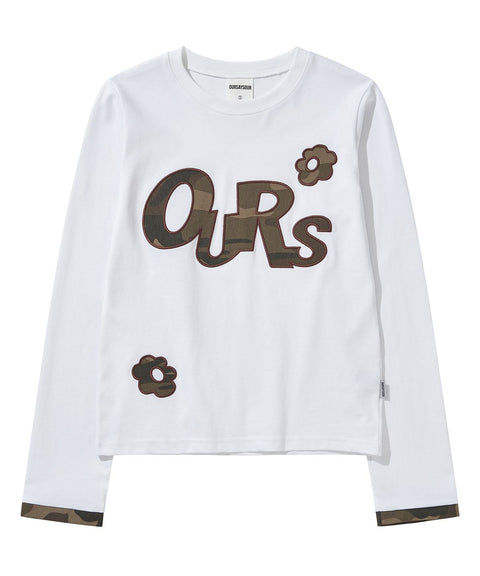 OURS Camo Applique Long Sleeve T-Shirt