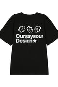 Flower Symbol Logo Oversized T-Shirt