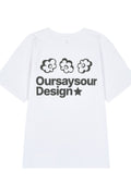 Flower Symbol Logo Oversized T-Shirt