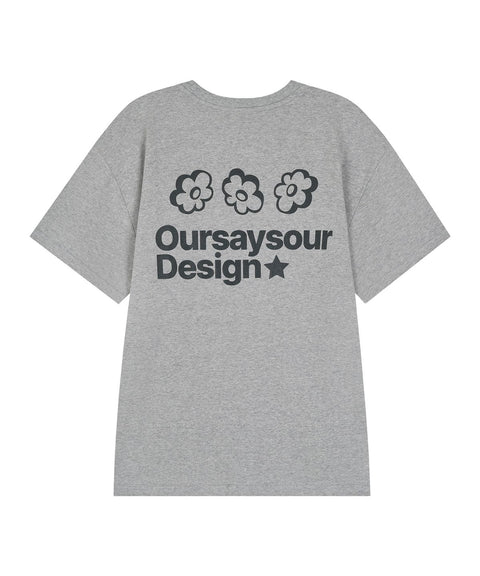 Flower Symbol Logo Oversized T-Shirt
