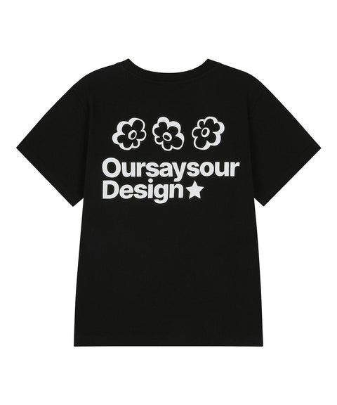Flower Symbol Logo Cropped T-Shirt