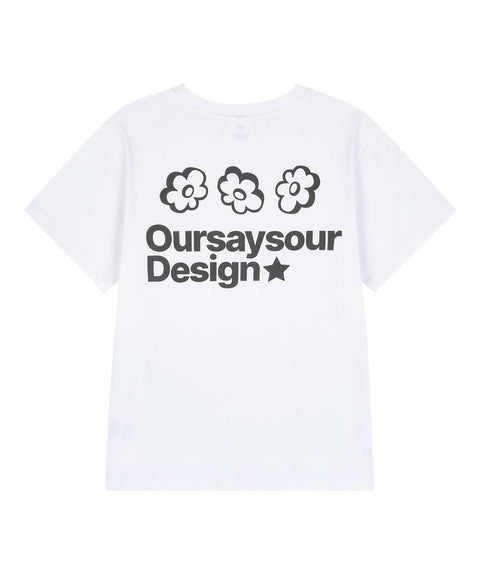 Flower Symbol Logo Cropped T-Shirt