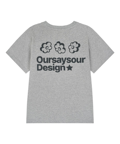 Flower Symbol Logo Cropped T-Shirt