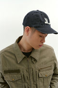 CHOWOO Vintage Washed Downfall Cap - Black