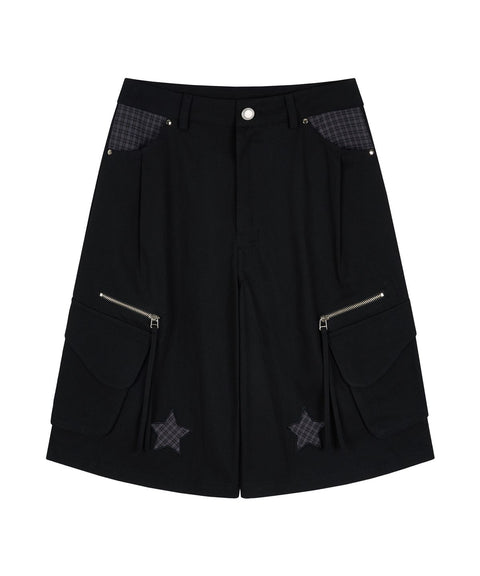 Star Check Contrast Bermuda Shorts