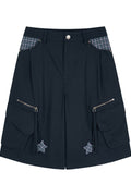 Star Check Contrast Bermuda Shorts