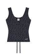 Floral Stud Drawstring Tank Top