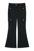 Eyelet Stud Bootcut Cargo Pants