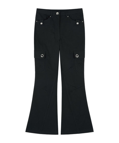 Eyelet Stud Bootcut Cargo Pants
