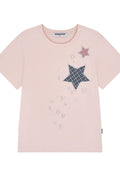 Check Two Star Applique T-Shirt