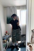 Camo Piping Bermuda Shorts
