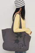 Cross Flower Stud Shopper Bag