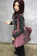 Cross Flower Stud Shopper Bag