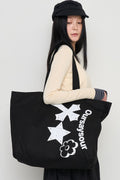 Cross Flower Stud Shopper Bag