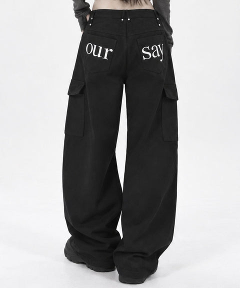 OURSAY Rivet Cargo Pants