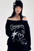 OUR Stud One Shoulder Top