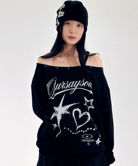 OUR Stud One Shoulder Top