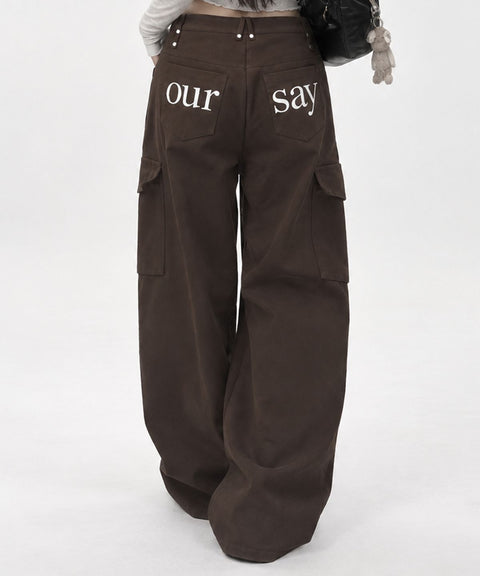 OURSAY Rivet Cargo Pants