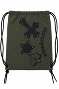 Cross Flower Stud Drawstring Bag