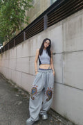 PAISLEY EMB. H-T SWEAT PANTS - Styling