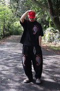 PAISLEY PRT. CUT-OUT 1/2 TEE - Styling