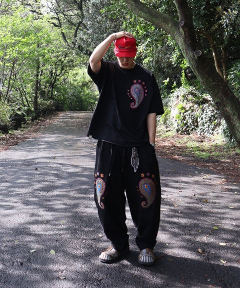 PAISLEY PRT. CUT-OUT 1/2 TEE - Styling