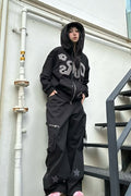 Star Check Contrast Stud Cargo Pants