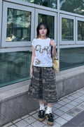 Camo Piping Bermuda Shorts