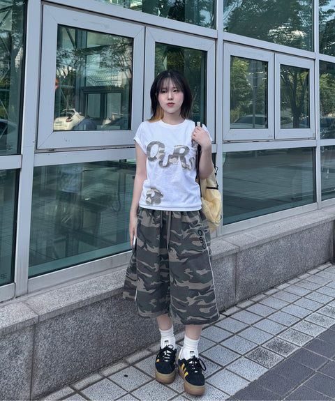 Camo Piping Bermuda Shorts