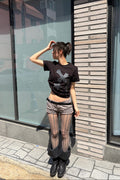 Cross Flower Stud T-Shirt