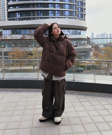 Star Check Contrast Stud Cargo Pants