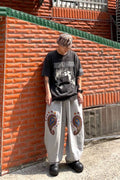 PAISLEY EMB. H-T SWEAT PANTS - Styling