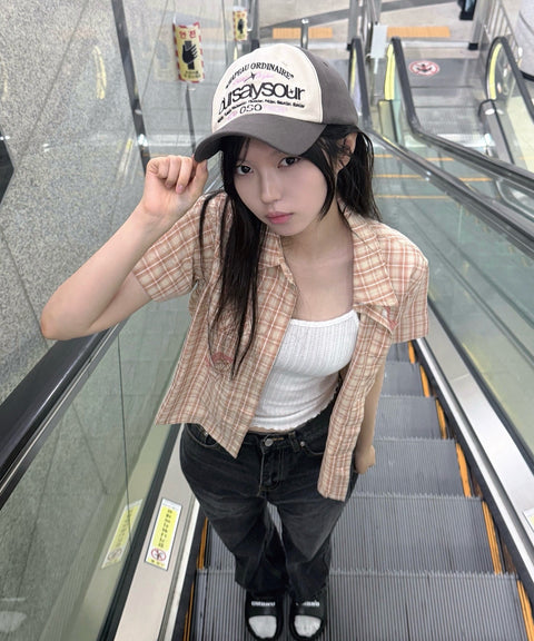 Lettering Logo Baseball Cap