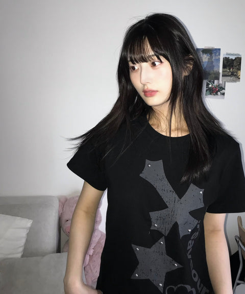 Cross Flower Stud T-Shirt