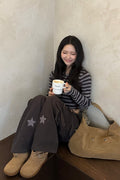 Star Check Contrast Stud Cargo Pants